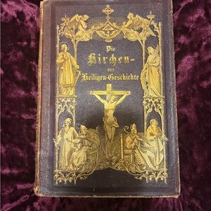 Antique Illustrated German Bible with Gilt Embossed Cover